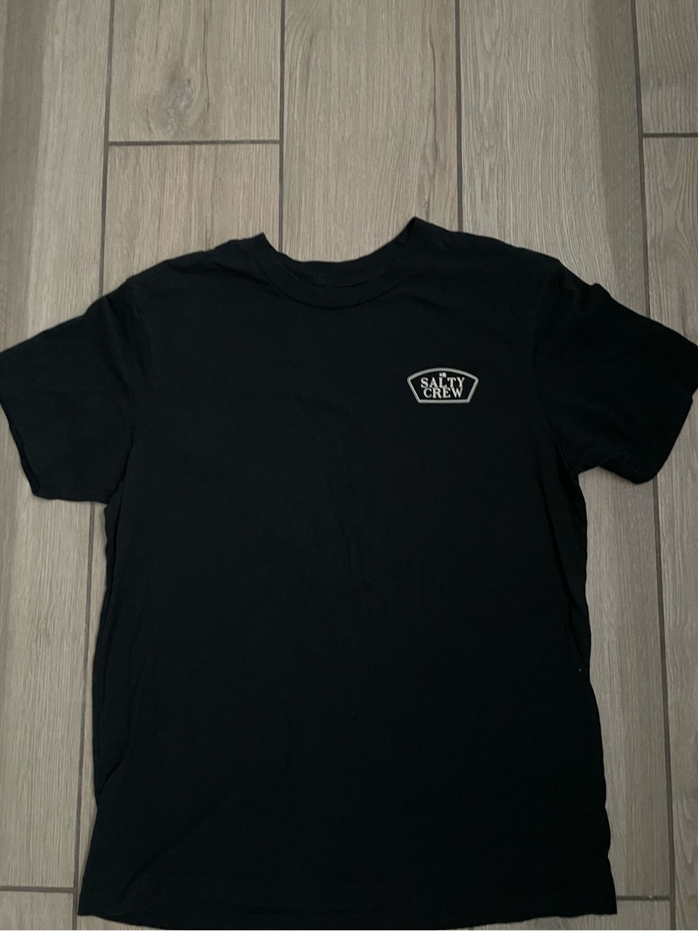Salty Crew Men’s Medium Black Camo Logo Graphic T-Shirt